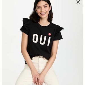 Clare V petit ruffled tee SMALL NWT